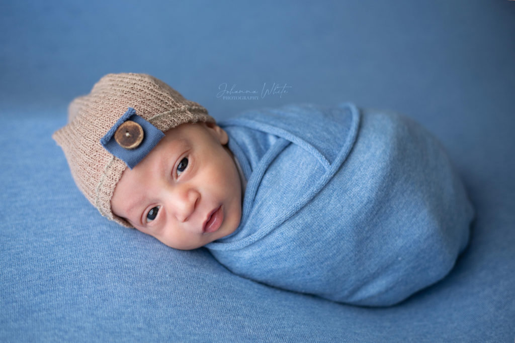 Newborn Baby Boy in Blue